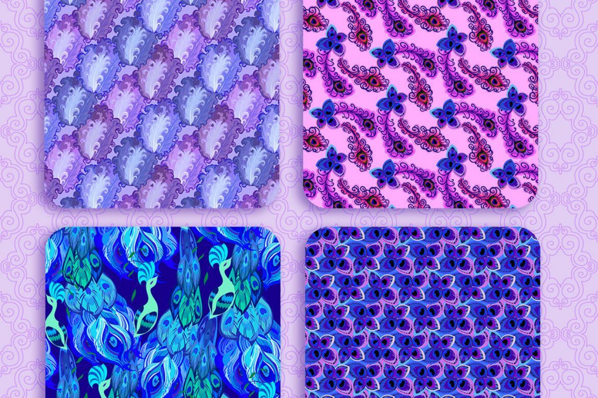 Retro Peacock Feathers Set vol # 2 - view 7