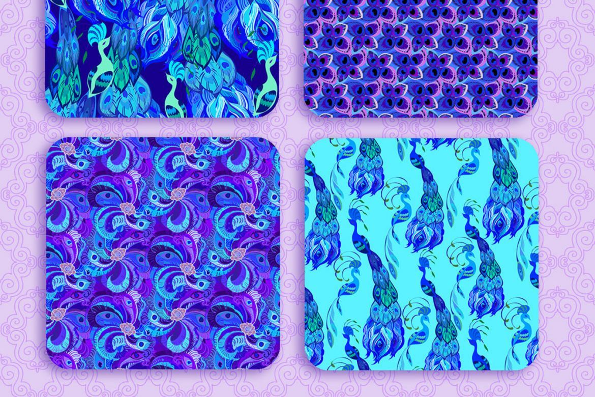 Retro Peacock Feathers Set vol # 2 - view 8