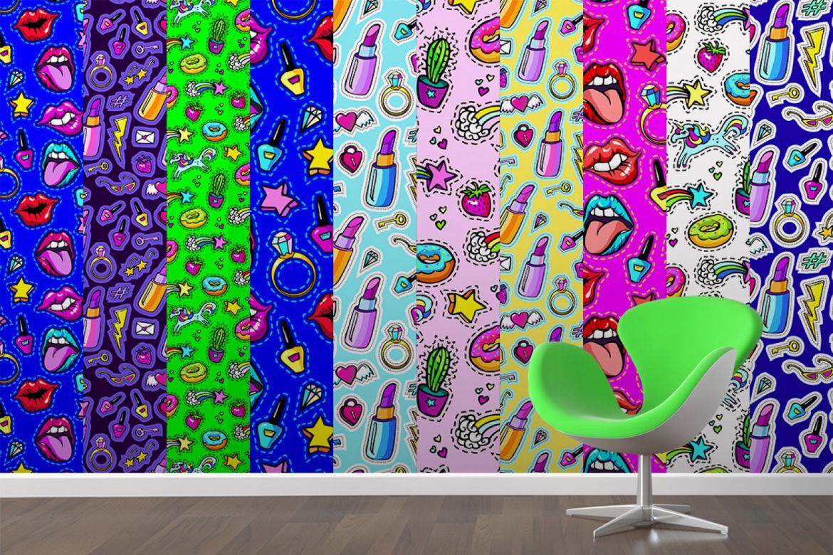 Girl's dreams - 80's fashion patches alternate