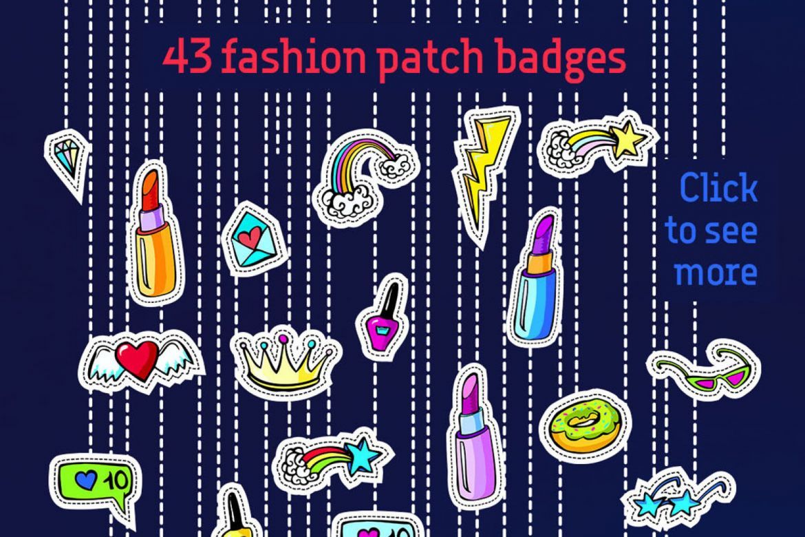 Girl's dreams - 80's fashion patches - view 6