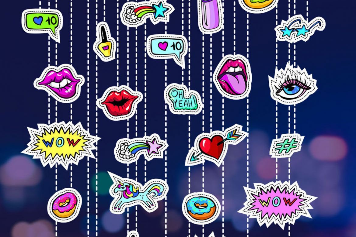 Girl's dreams - 80's fashion patches - view 7