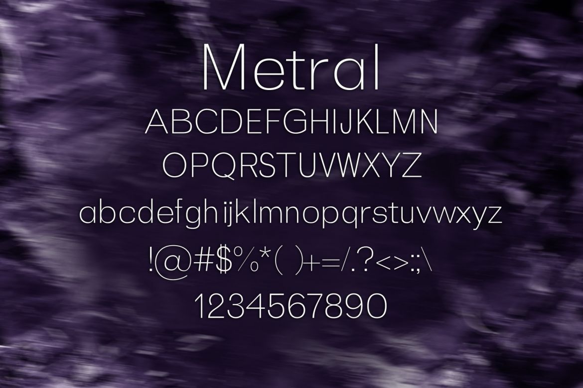 Metral Font alternate