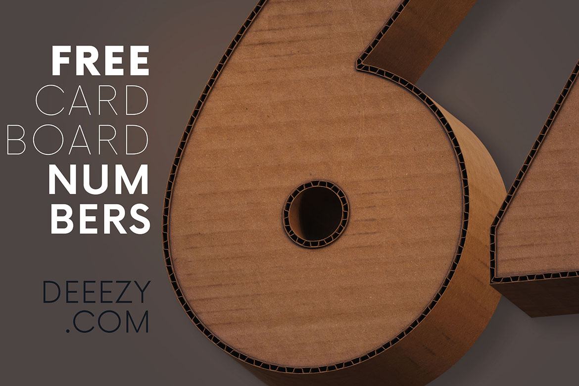 Cardboard - Free 3D Numbers alternate