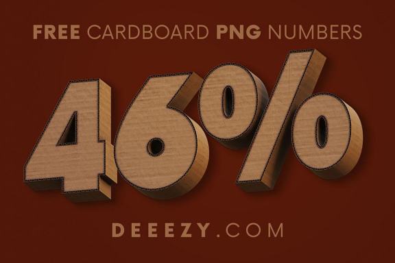 Cardboard - Free 3D Numbers
