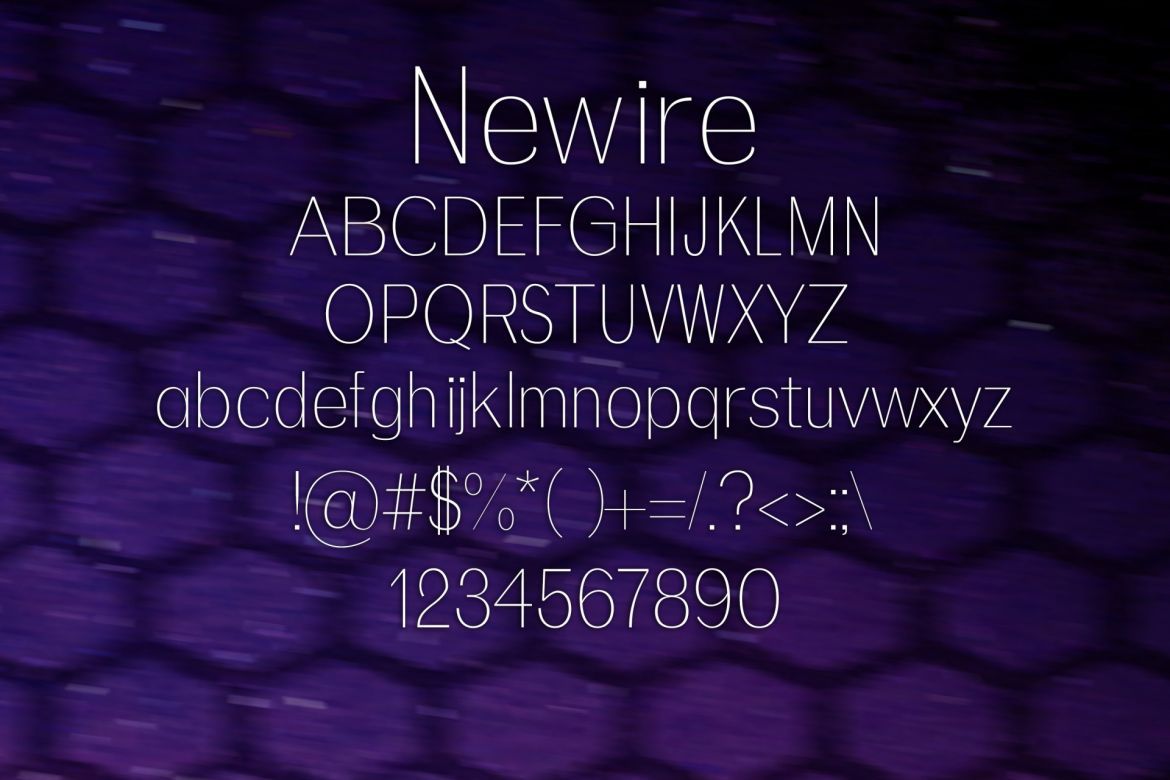 Newire Font alternate