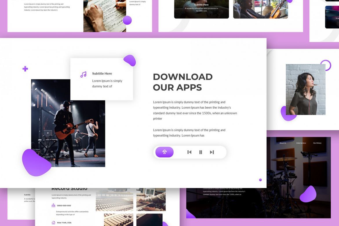 Chordia - Music Powerpoint Template - view 3
