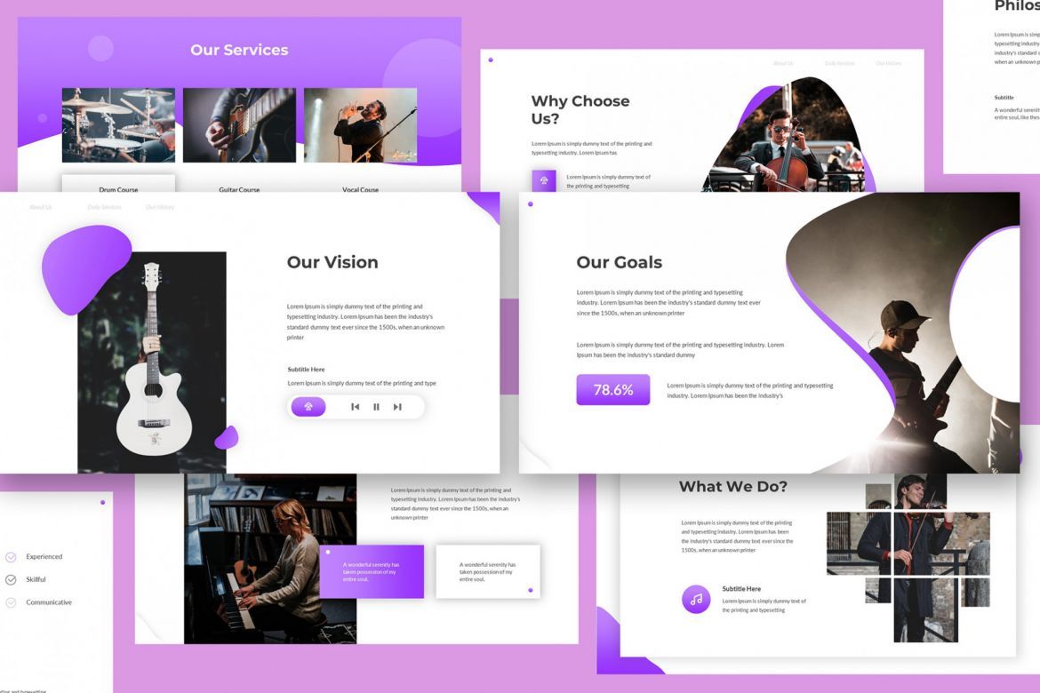 Chordia - Music Powerpoint Template - view 6