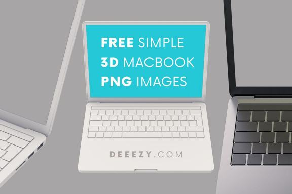 Simple 3D MacBook - Free PNG Images