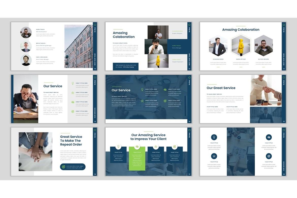 Six Buzz - Free Business Google Slides Template - view 3