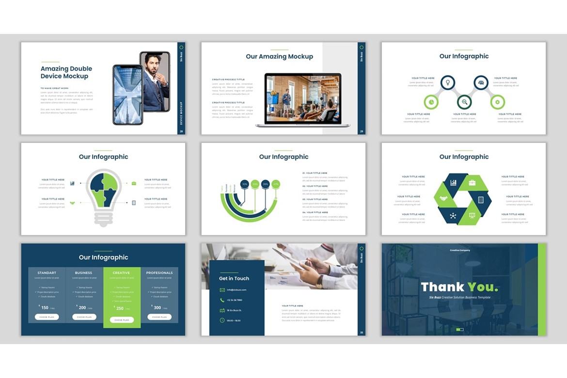 Six Buzz - Free Business Google Slides Template - view 5