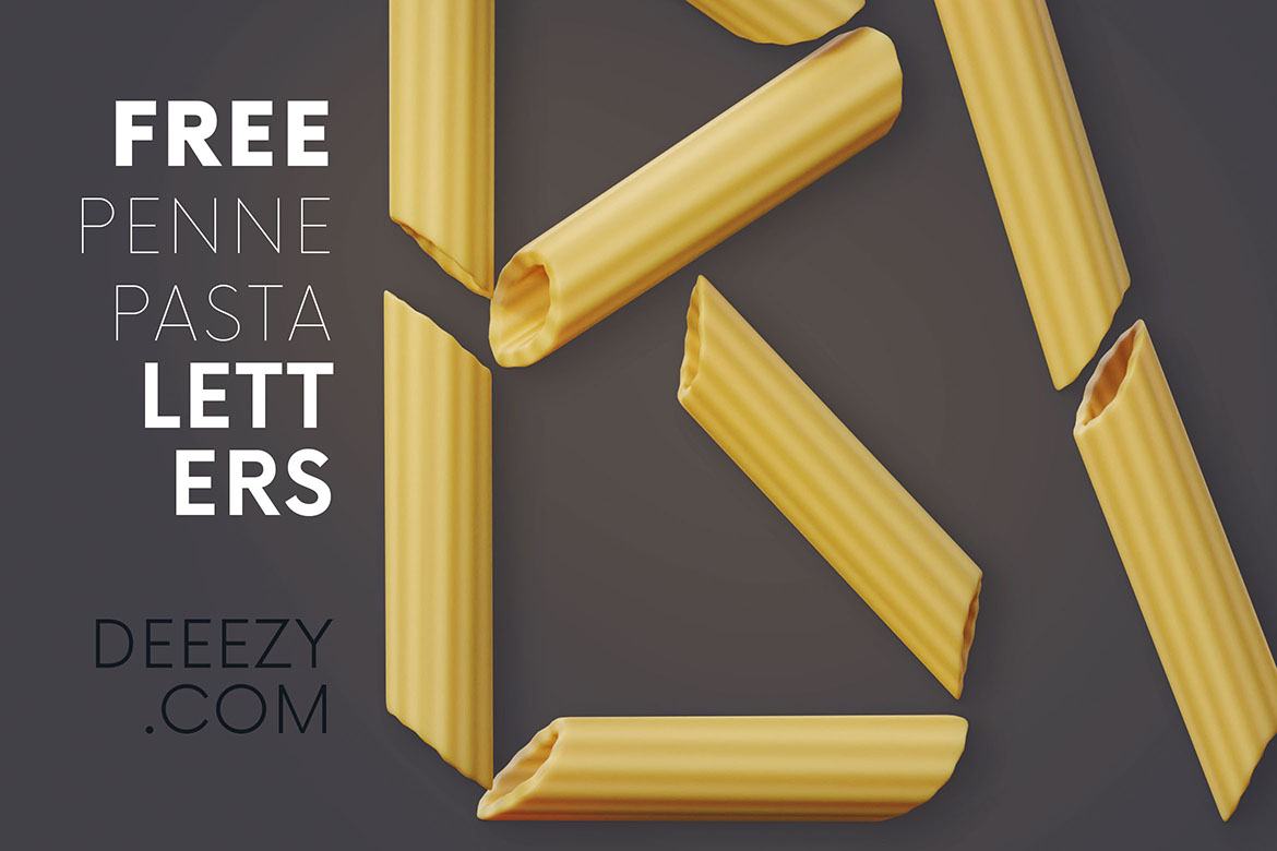 Penne Pasta - Free 3D Lettering - view 2