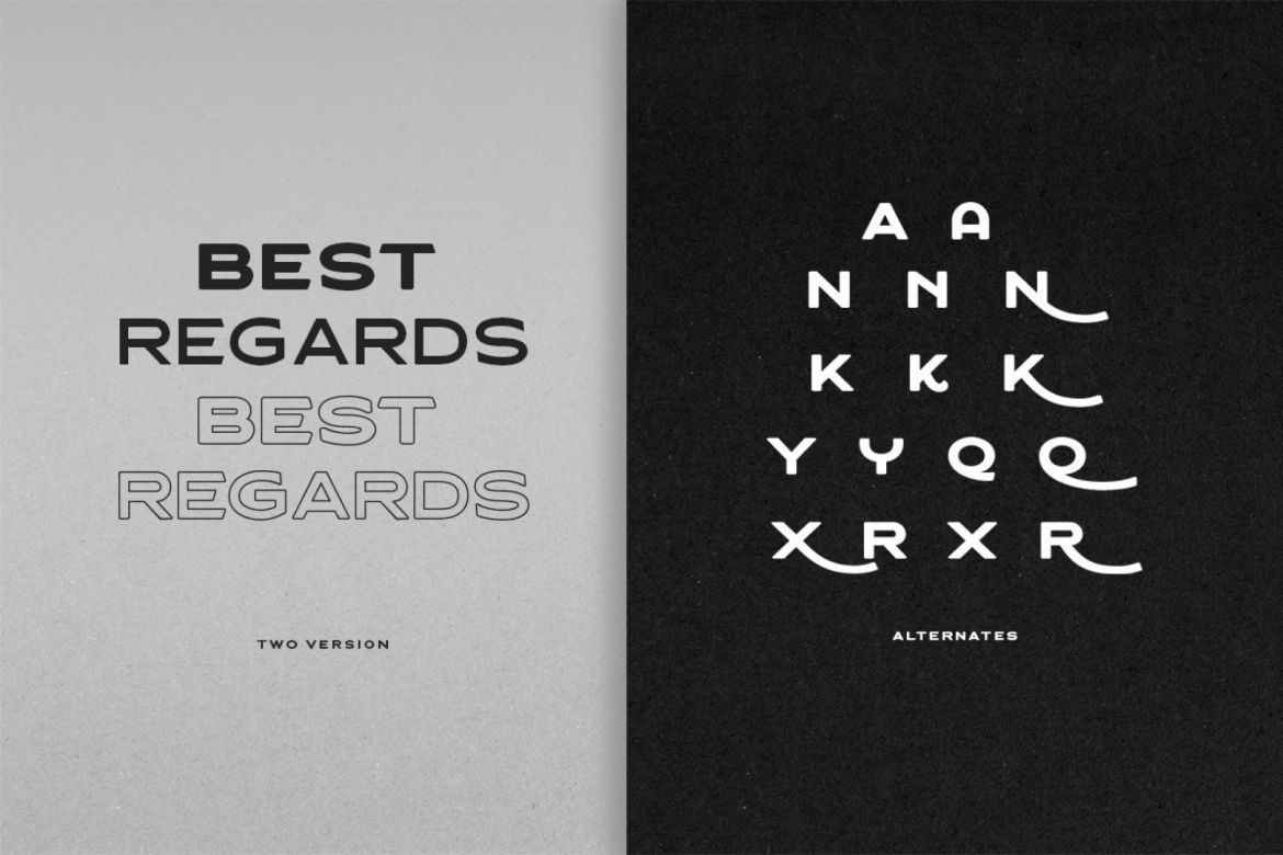Asterone - Modern Font Family alternate
