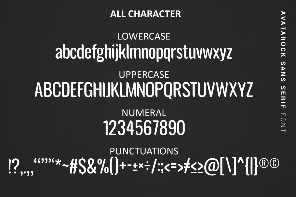 Avatarock - Free Modern Font - view 13