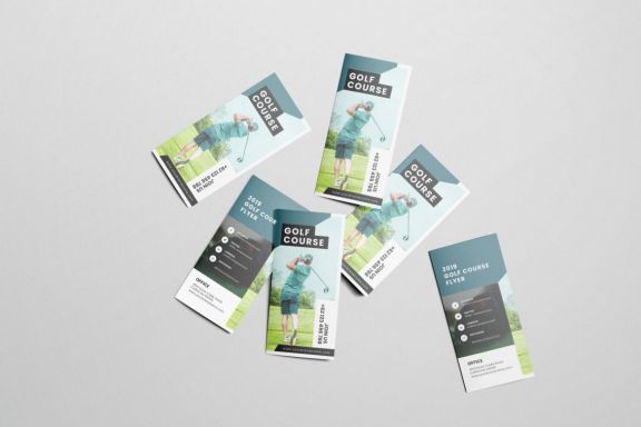 Creative Golf AI and PSD Trifold Brochure