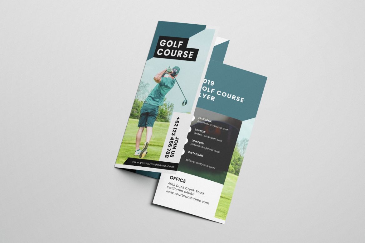 Creative Golf AI and PSD Trifold Brochure - view 3