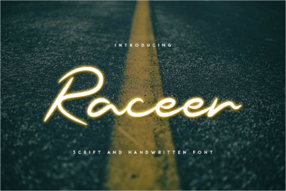 Raceer - Handwritten Font