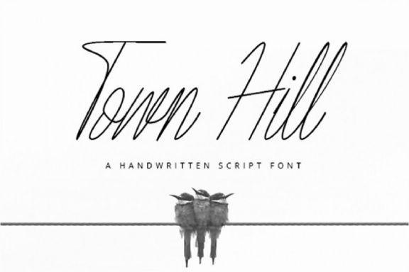 Town Hill - Handwritten Font