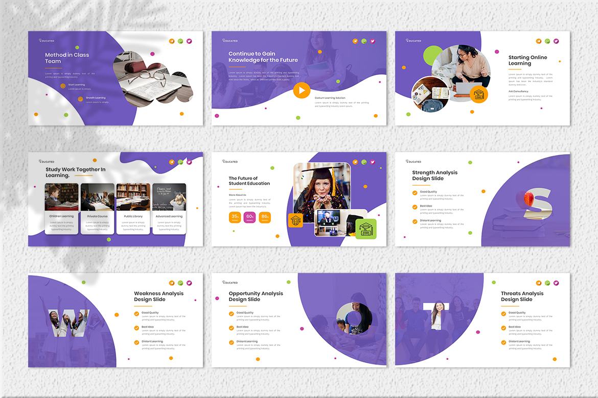 Educated – Free Keynote Presentation Template - view 4