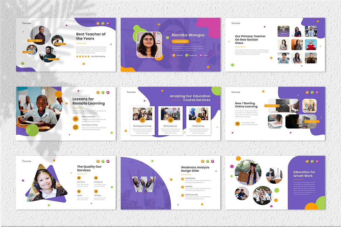 Educated – Free Keynote Presentation Template alternate
