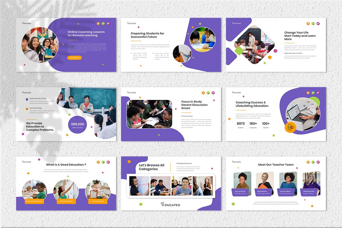 Educated –  Free Keynote Presentation Template alternate