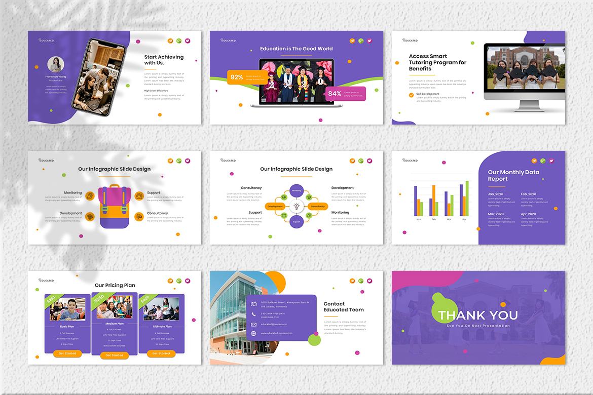 Educated – Free Keynote Presentation Template - view 5