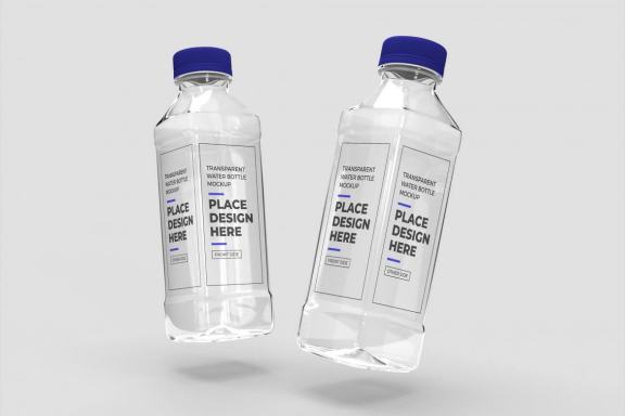 Transparent Plastic Bottle - Free Mockup