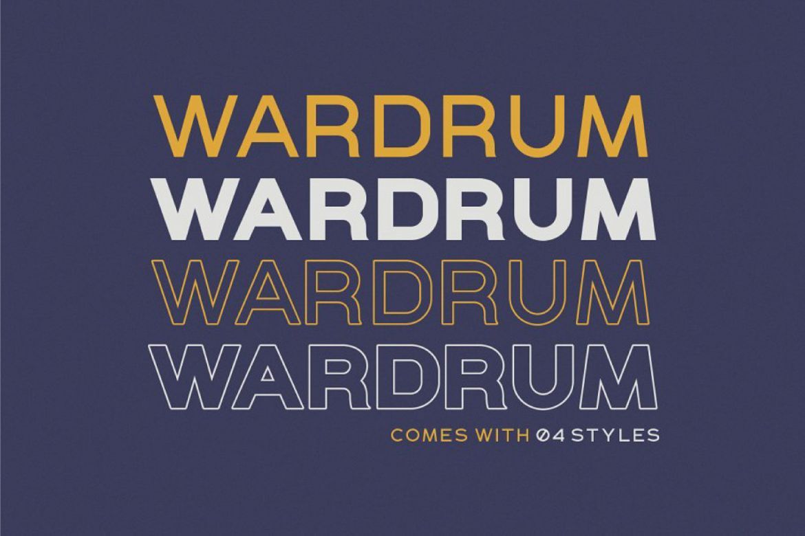 WARDRUM - Expanded Sans alternate