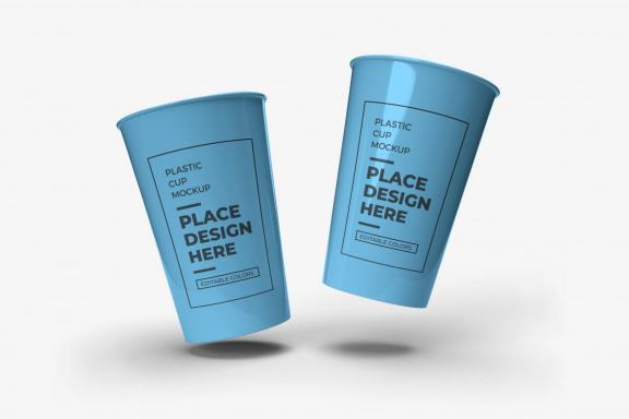 Plastic Cup Packaging - Free Mockup