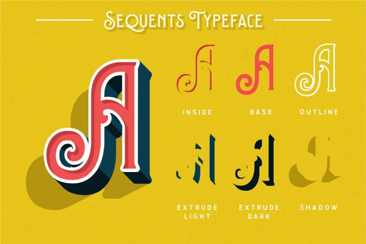 Sequents - Layered Font alternate