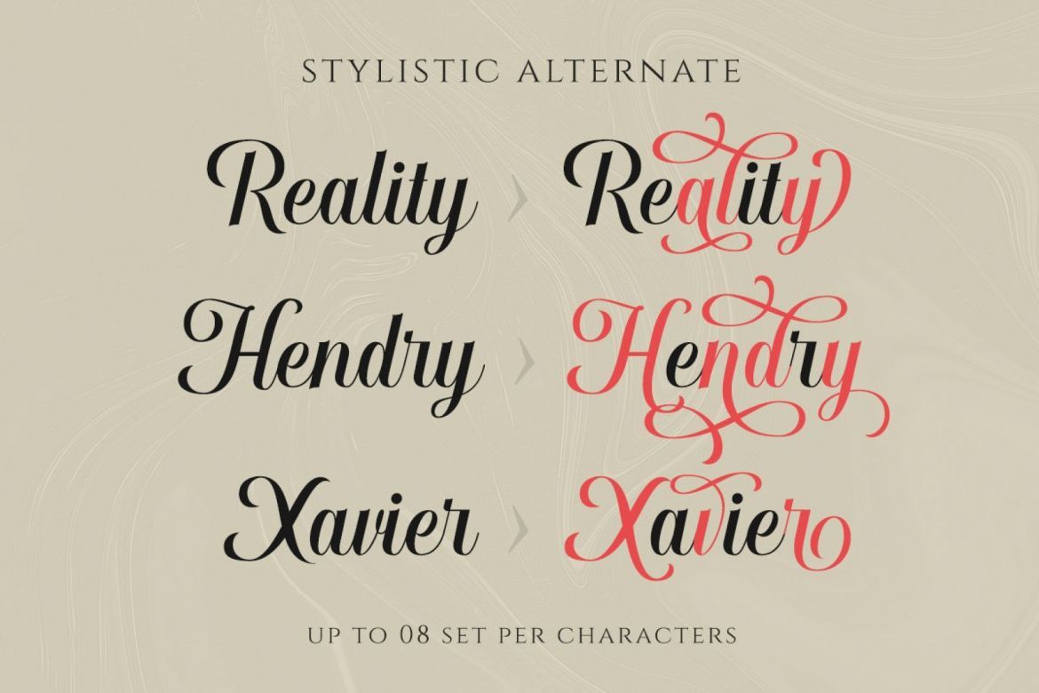 Hougbon - A Glamour Script alternate