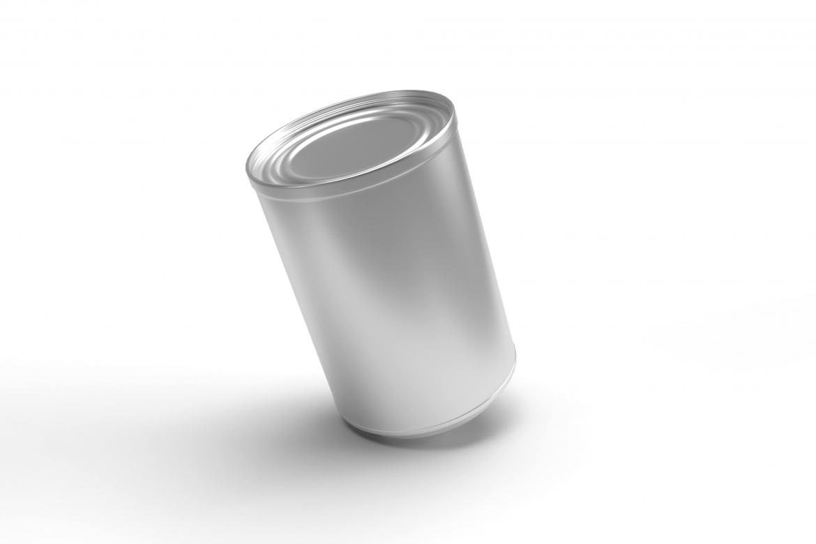 Food Can Packaging - Free Mockup Template alternate