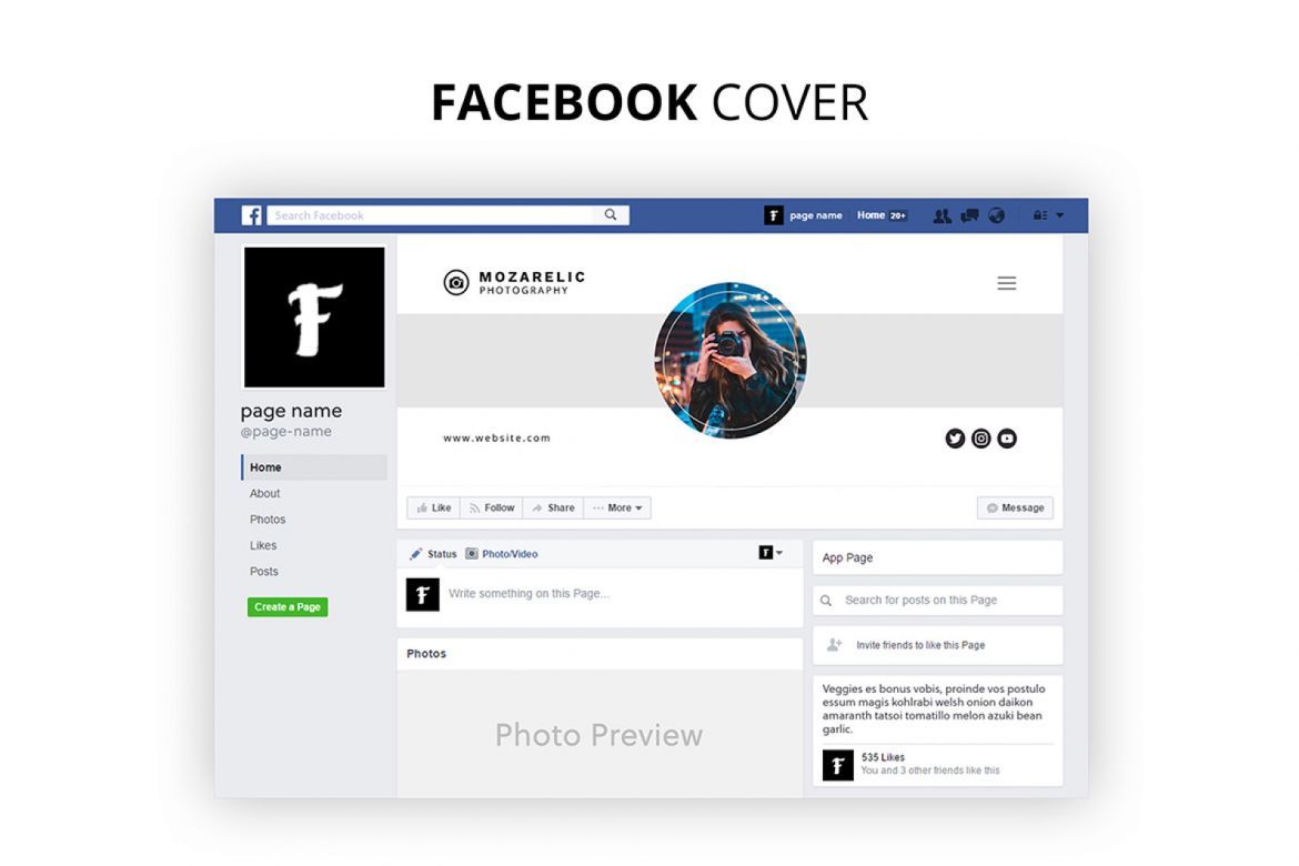 Mozarelic Photography Social Media Kit - view 4