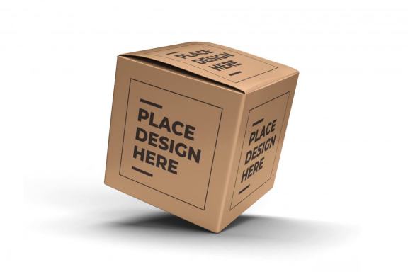 Square Box Packaging - Free Mockup Template