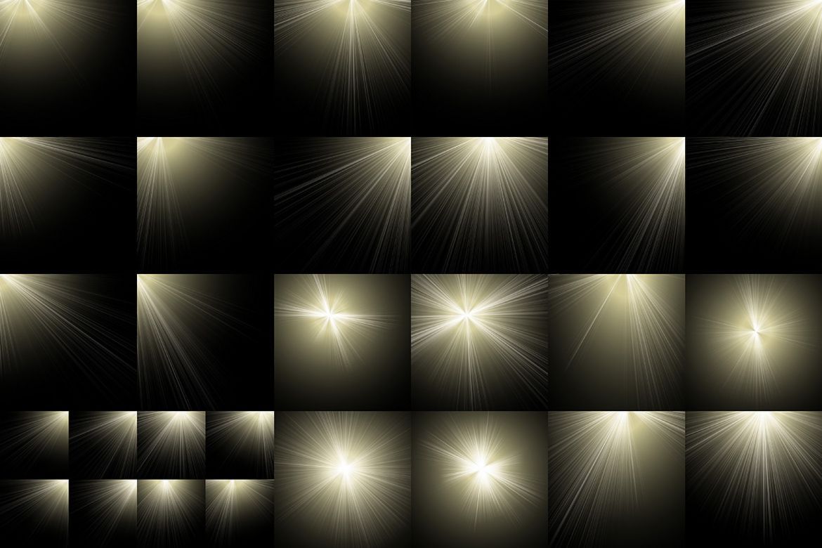 30 Sunburst Overlays alternate