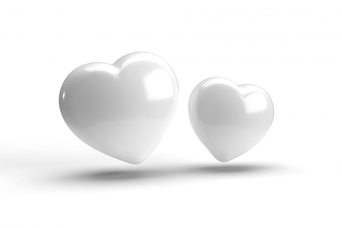 Valentine Hearts - Free Mockup Template