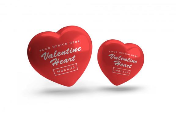 Valentine Hearts - Free Mockup Template alt