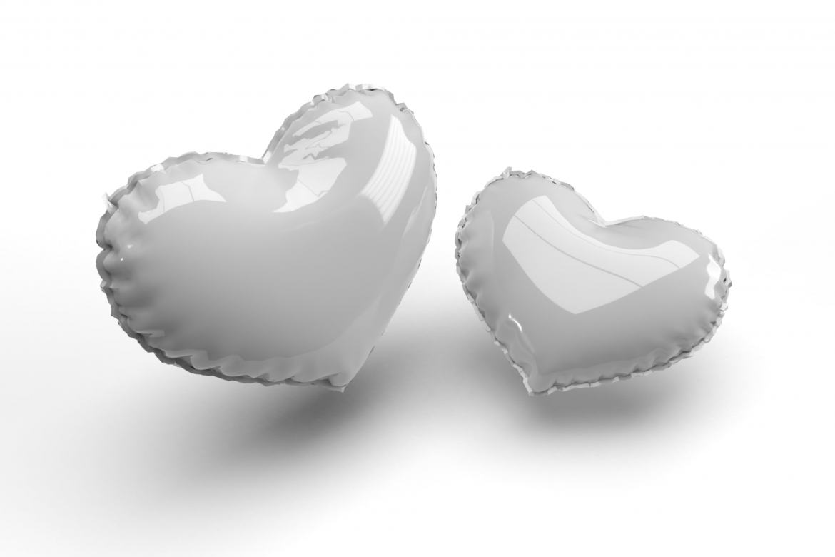 Valentine Heart Balloon - Free Mockup Template alt