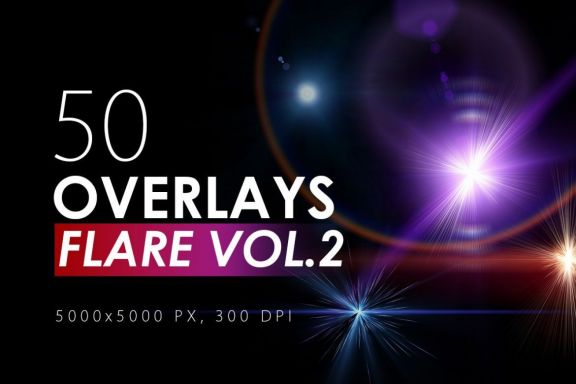 50 Flare & Stars Overlays Volume 2