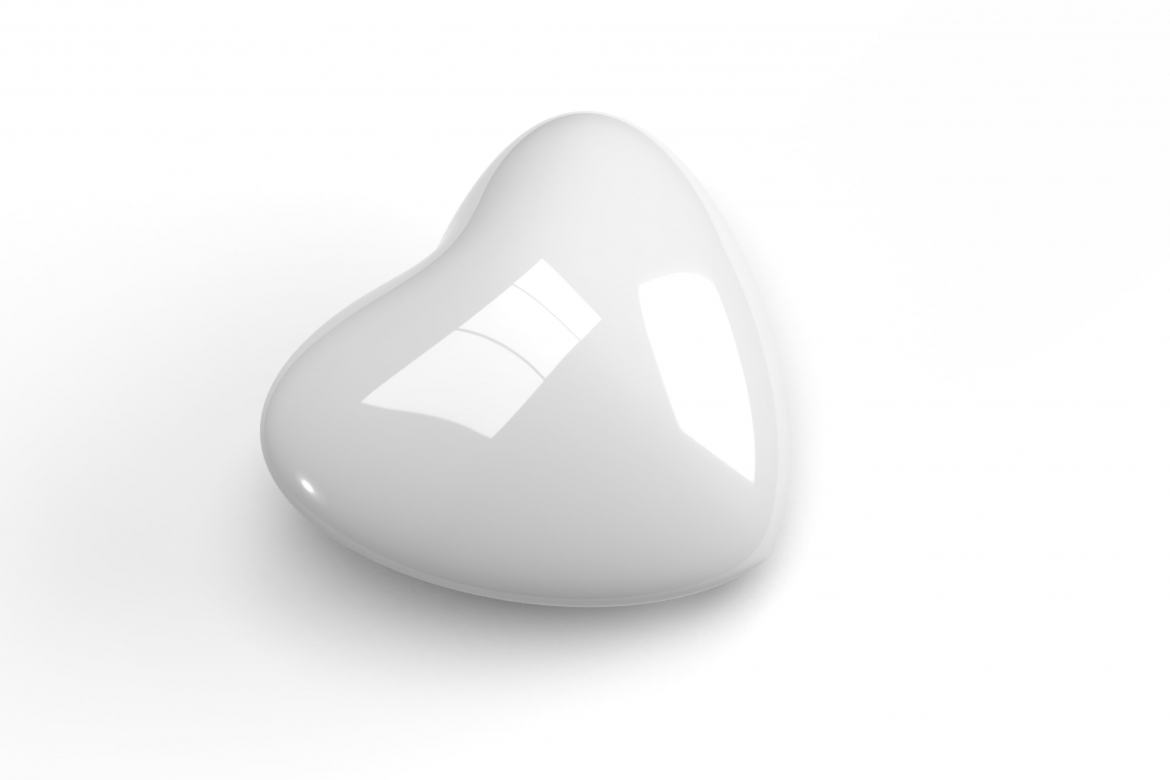 Rounded Valentine Heart - Free Mockup Template alt