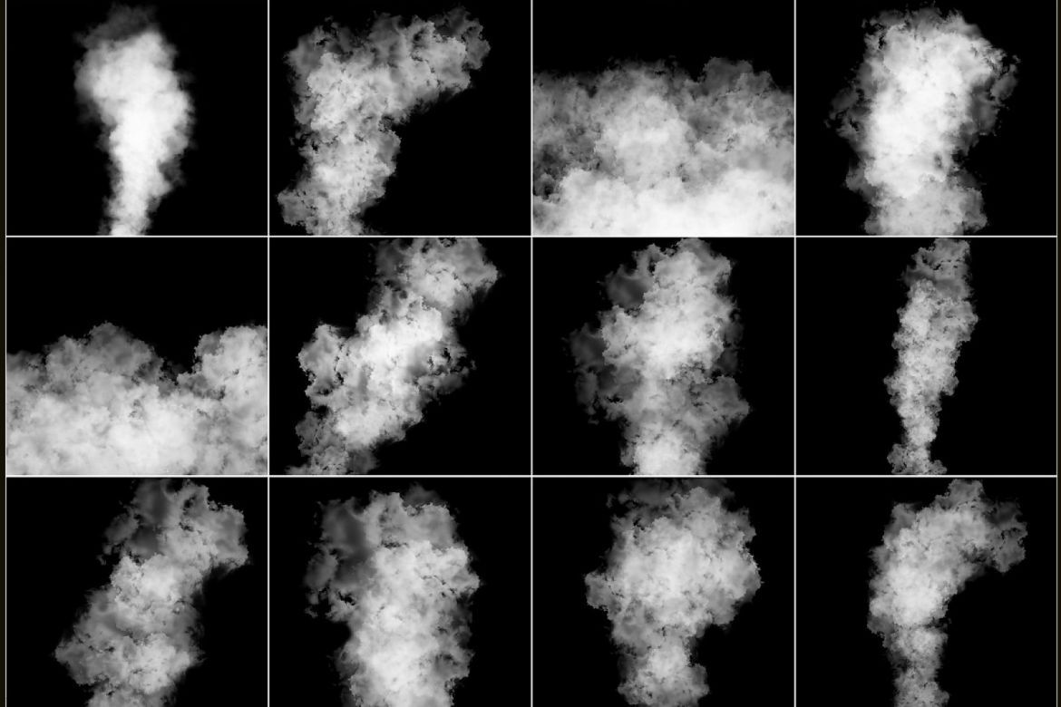 100 Cloudy Smoke Overlays - view 2