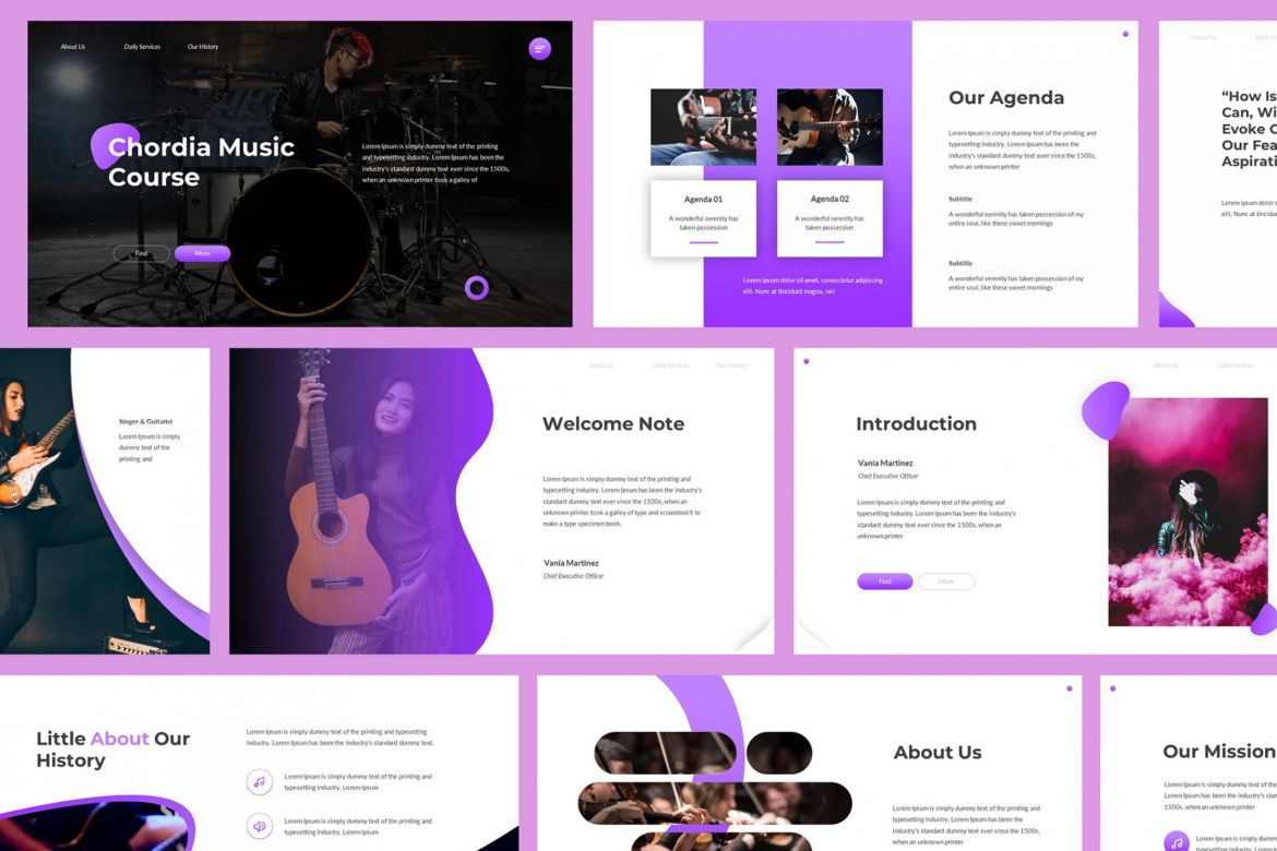Chordia - Music Google Slides - view 4
