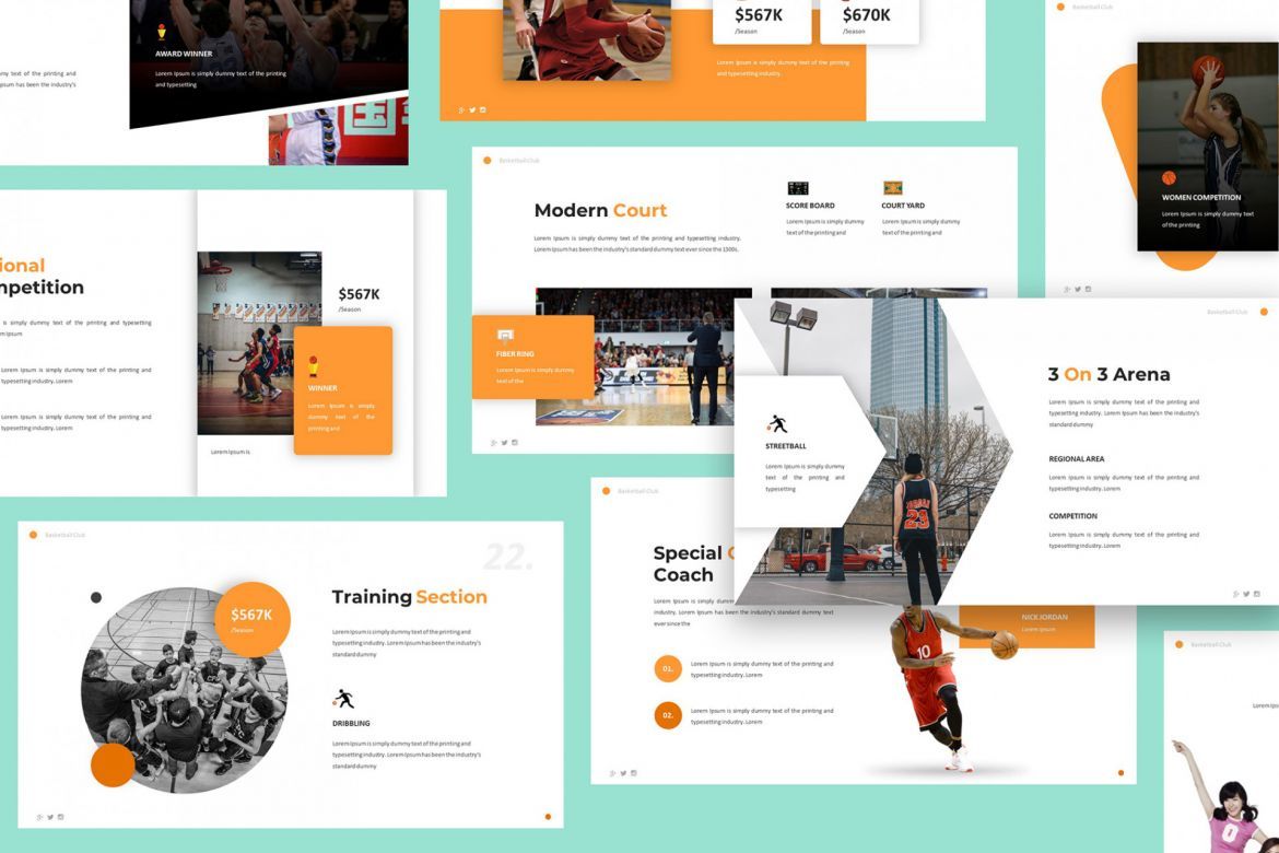 Basketball Club Google Slides - view 6