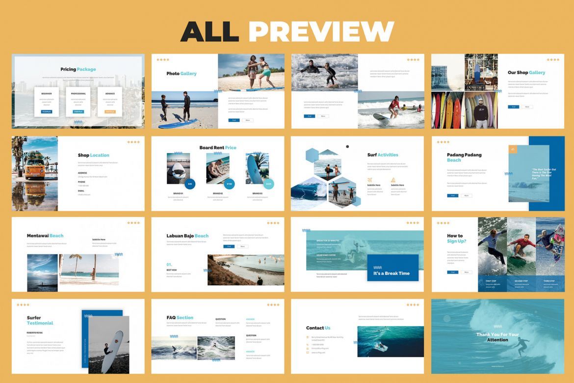 Surfing Powerpoint Presentation - view 3