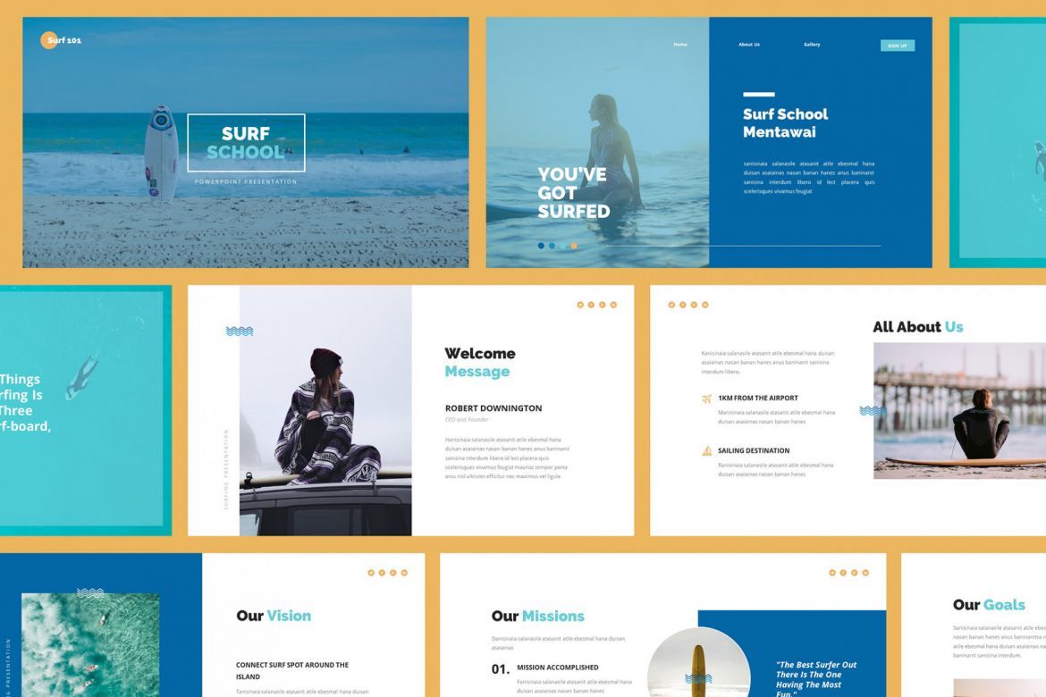 Surfing Google Slides Presentation - view 4