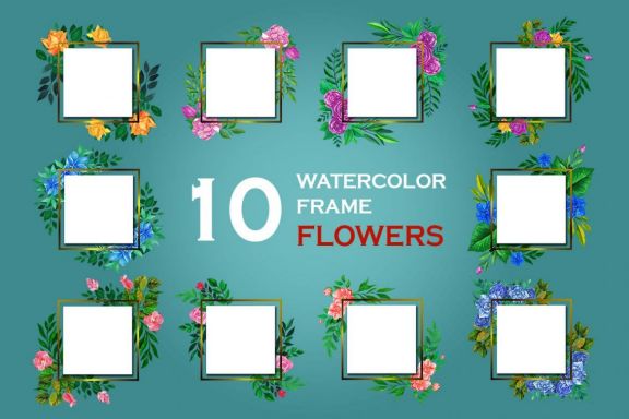 10 Frames with Flowers