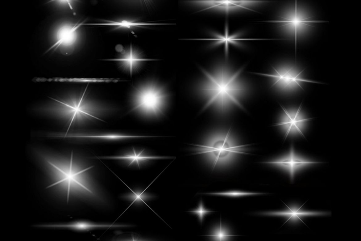 42 Lens Flare & Stars Photoshop Brushes - view 5