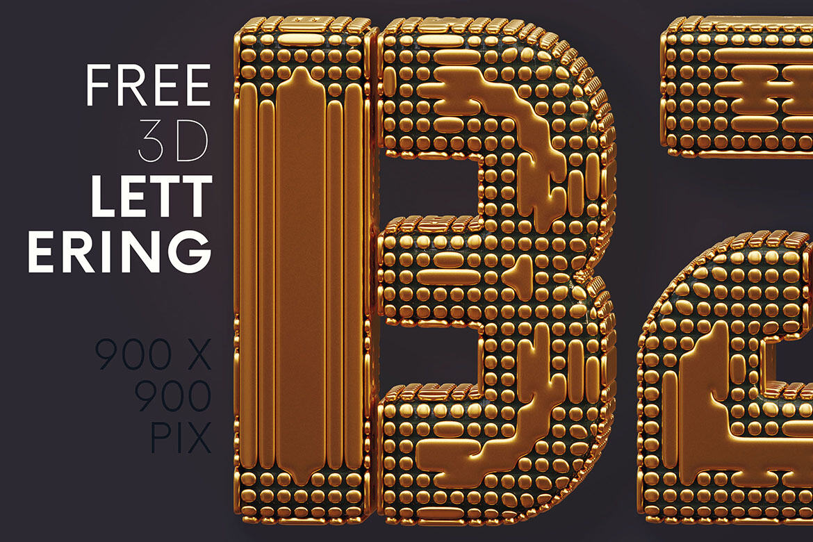 Golden Future - Free 3D Lettering alternate