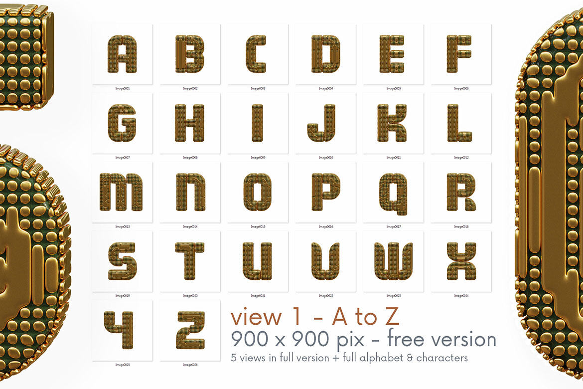 Golden Future - Free 3D Lettering - view 6