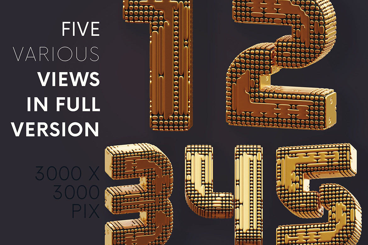 Golden Future - Free 3D Lettering - view 3