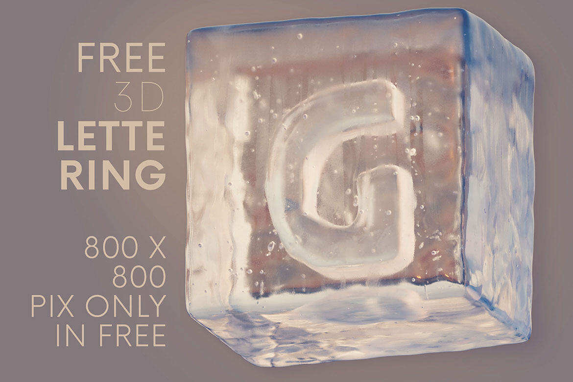 Ice Cubes - Free 3D Lettering alternate